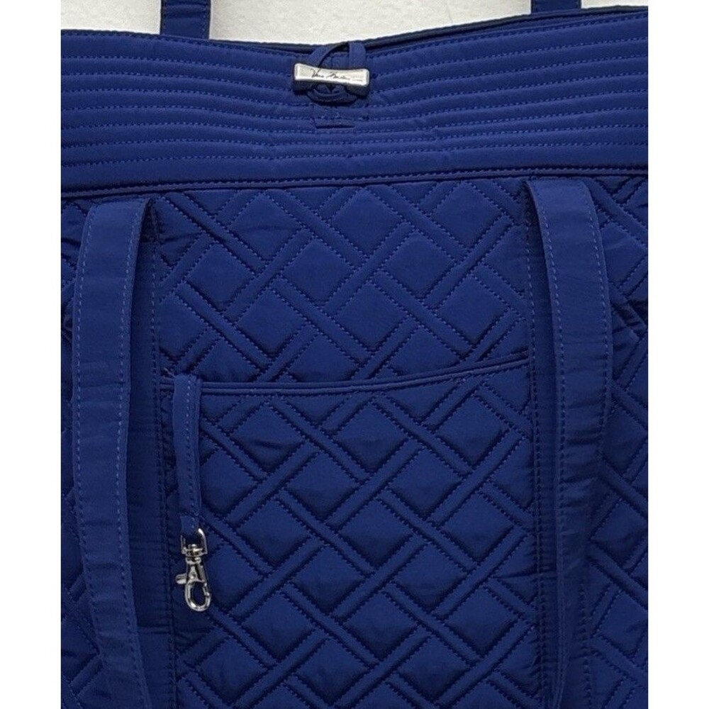 Vera Bradley Original Tote, Navy Blue Diamond Quilted, 15”X16”, NWOT - Picture 3 of 12